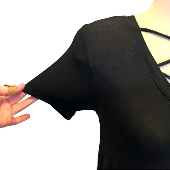 Z Supply The Crisscross Tee Dress in Black - Picture 8 of 16